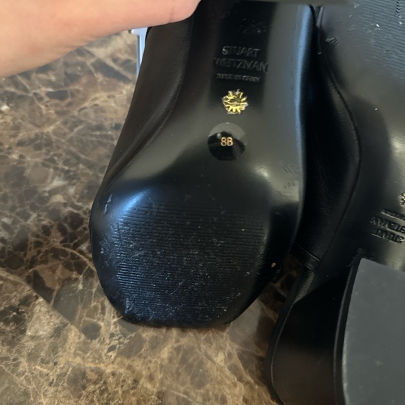 Stuart Weitzman Black Leather Mules - Picture 6 of 10